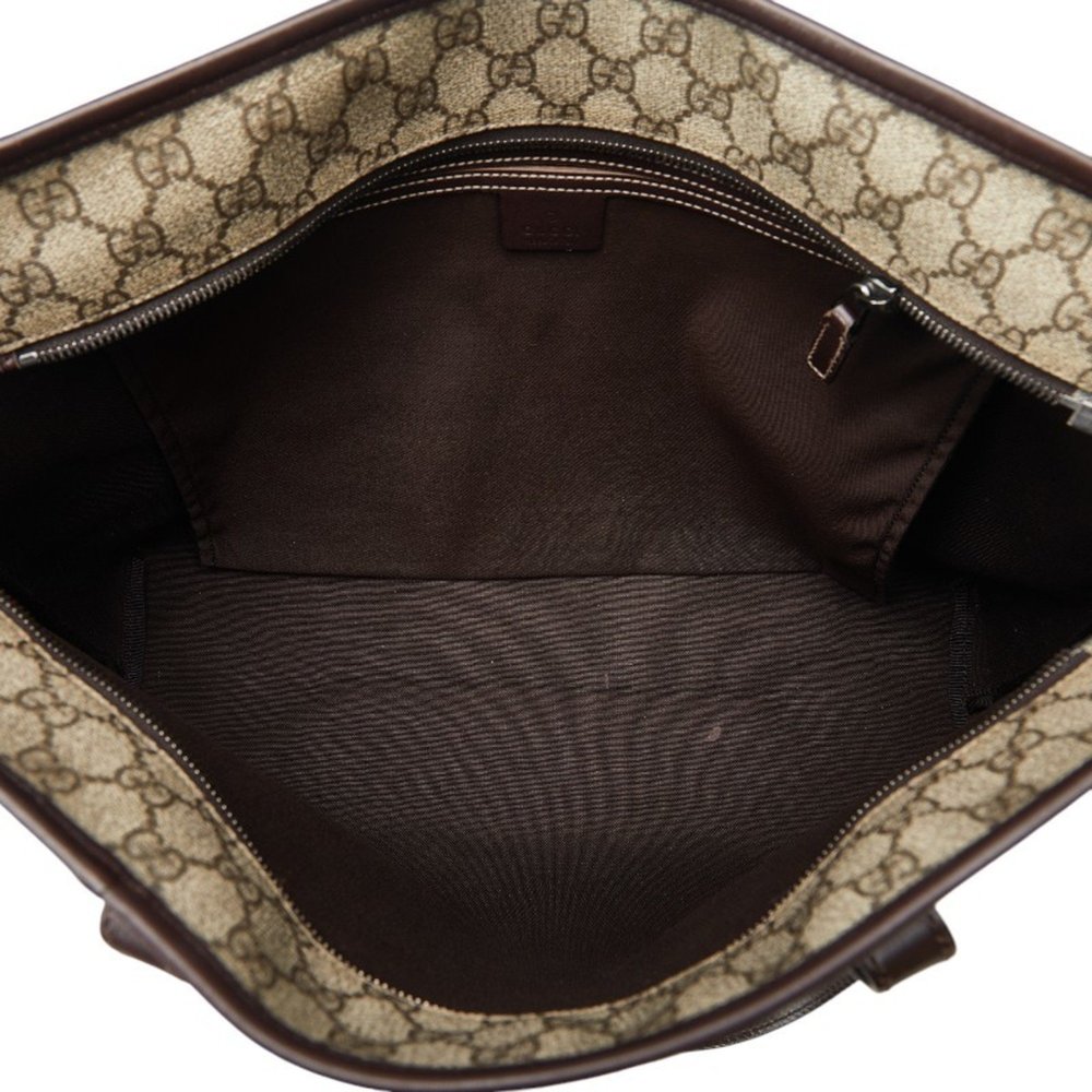 Gucci GG Supreme Tote Bag 211137 Beige PVC Leather Women's GUCCI - Picture 6 of 9